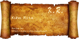 Kuhn Rita névjegykártya