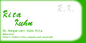 rita kuhn business card